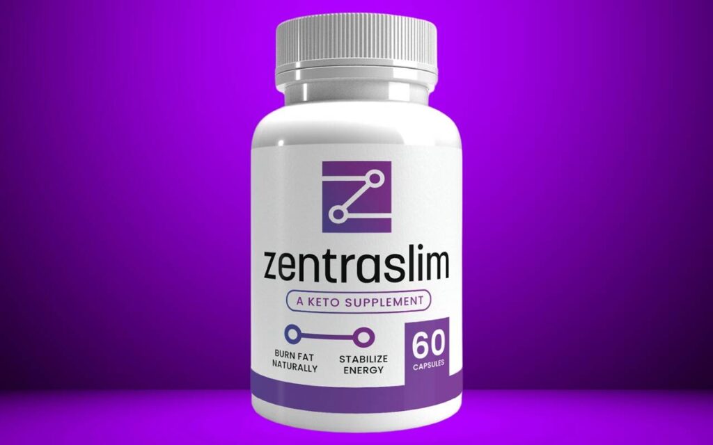 Individual ZentraSlim bottle, ketogenic supplement with 60 capsules